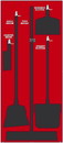 NMC SB105 Janitorial Shadow Board, Red/Black