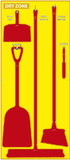 NMC SB138 Dry Zone Shadow Board, Yellow/Red