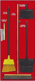 NMC SBK105 Janitorial Shadow Board Combo Kit, Red/Black