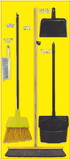 NMC SBK108 Janitorial Shadow Board Combo Kit, Yellow/White