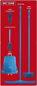 NMC SBK111 Wet Zone Shadow Board Combo Kit, Red/Blue