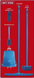 NMC SBK112 Wet Zone Shadow Board Combo Kit, Red/Black