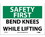 NMC 7" X 10" Vinyl Safety Identification Sign, Bend Knees While Lifting, Price/each