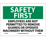 NMC SF150 Safety First Machine Safety Sign