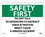 NMC 10" X 14" Vinyl Safety Identification Sign, Do Not Talk To Operators To.., Price/each