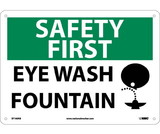 NMC SF160 Safety First Eye Wash Fountain Sign