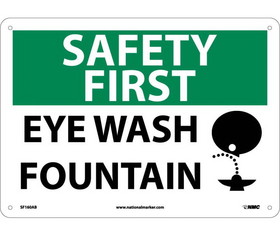 NMC SF160 Safety First Eye Wash Fountain Sign