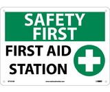 NMC SF161 Safety First Aid Station Sign