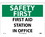 NMC 10" X 14" Vinyl Safety Identification Sign, First Aid Station In Office, Price/each