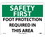 NMC 10" X 14" Vinyl Safety Identification Sign, Foot Protection Required In.., Price/each