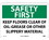 NMC 10" X 14" Vinyl Safety Identification Sign, Keep Floors Clear Of Oil Gr.., Price/each