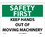 NMC 10" X 14" Vinyl Safety Identification Sign, Keep Hands Out Of Moving Mac.., Price/each