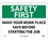 NMC 10" X 14" Vinyl Safety Identification Sign, Make Your Work Place Safe.., Price/each