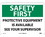 NMC 10" X 14" Vinyl Safety Identification Sign, Protective Equipment Is Avai.., Price/each