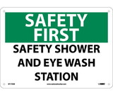 NMC SF175 Safety First Safety Shower And Eye Wash Station Sign