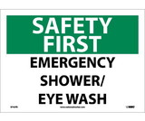 NMC SF45 Safety First Emergency Shower/Eye Wash Sign