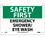 NMC 7" X 10" Plastic Safety Identification Sign, Emergency Shower/Eye Wash