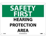 NMC SF53 Safety First Hearing Protection Area Sign