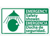 NMC SFA4 Emergency Safety Shower Sign - Bilingual