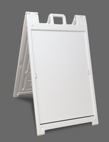 NMC SFS100 Deluxe White Signicade Stand, RIGID PLASTIC, 45" x 25"