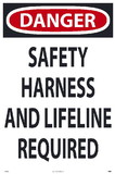 NMC SFS108 Danger Safety Harness Line Sign