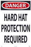 NMC SFS109 Danger Hard Hat Protection Required Sign, 36X24