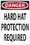 NMC Danger Hard Hat Protection Sign 36X24, Danger Hart Hat Protection 36 X 24 Sign, Price/each