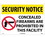 NMC 14" X 20" Plastic Safety Identification Sign, Concealed Firearms Are Prohibited I..., Price/each