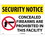 NMC 14" X 20" Plastic Safety Identification Sign, Concealed Firearms Are Prohibited I..., Price/each