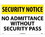 NMC 14" X 20" Plastic Safety Identification Sign, No Admittance Without Security Pass, Price/each