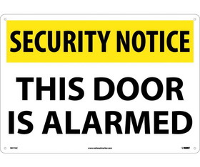 NMC SN17 Security Notice This Door Is Alarmed Sign