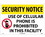 NMC 14" X 20" Plastic Safety Identification Sign, Use Of Cellular Phone Is Prohibited In, Price/each