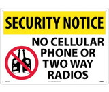 NMC SN21 Security Notice No Cell Phone Sign