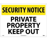NMC SN25 Security Notice Private Property Keep Out Sign