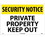 NMC 14" X 20" Plastic Safety Identification Sign, Private Property Keep Out, Price/each