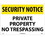 NMC 14" X 20" Plastic Safety Identification Sign, Private Property No Tresp.., Price/each