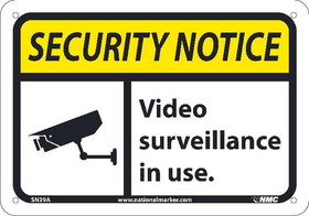 NMC SN39 Security Notice Video Surveillance In Use Sign