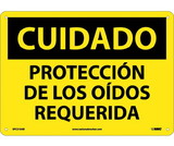 NMC SPC513 Caution Eye Protection Required Sign - Spanish