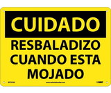 NMC SPC57 Caution Slippery When Wet Sign - Spanish