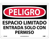 NMC SPD162 Danger Confined Space Sign - Spanish