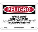 NMC SPD29 Contains Cadmium May Cause Cancer Sign - Spanish