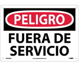 NMC SPD365 Danger Out Of Service Sign - Spanish
