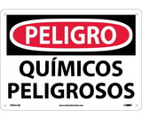 NMC SPD441 Danger Hazardous Chemicals Sign - Spanish