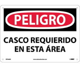 NMC SPD46 Danger Hard Hat Area Sign - Spanish