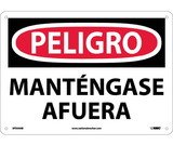 NMC SPD59 Danger Keep Out Sign - Spanish