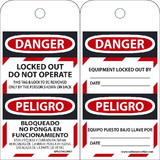 NMC SPLOTAG20ST Danger / Peligro Locked Out Do Not Operate