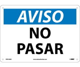 NMC SPN218 Notice No Trespassing Sign - Spanish