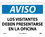 NMC 10" X 14" Vinyl Safety Identification Sign, Los Visitantes Deben Presentarse En La.., Price/each