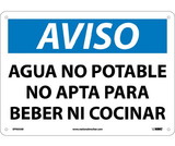 NMC SPN50 Notice Non-Potable Water Sign - Spanish