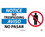 NMC 10" X 18" Vinyl Safety Identification Sign, Notice No Trespassing Aviso No Pasar, Price/each